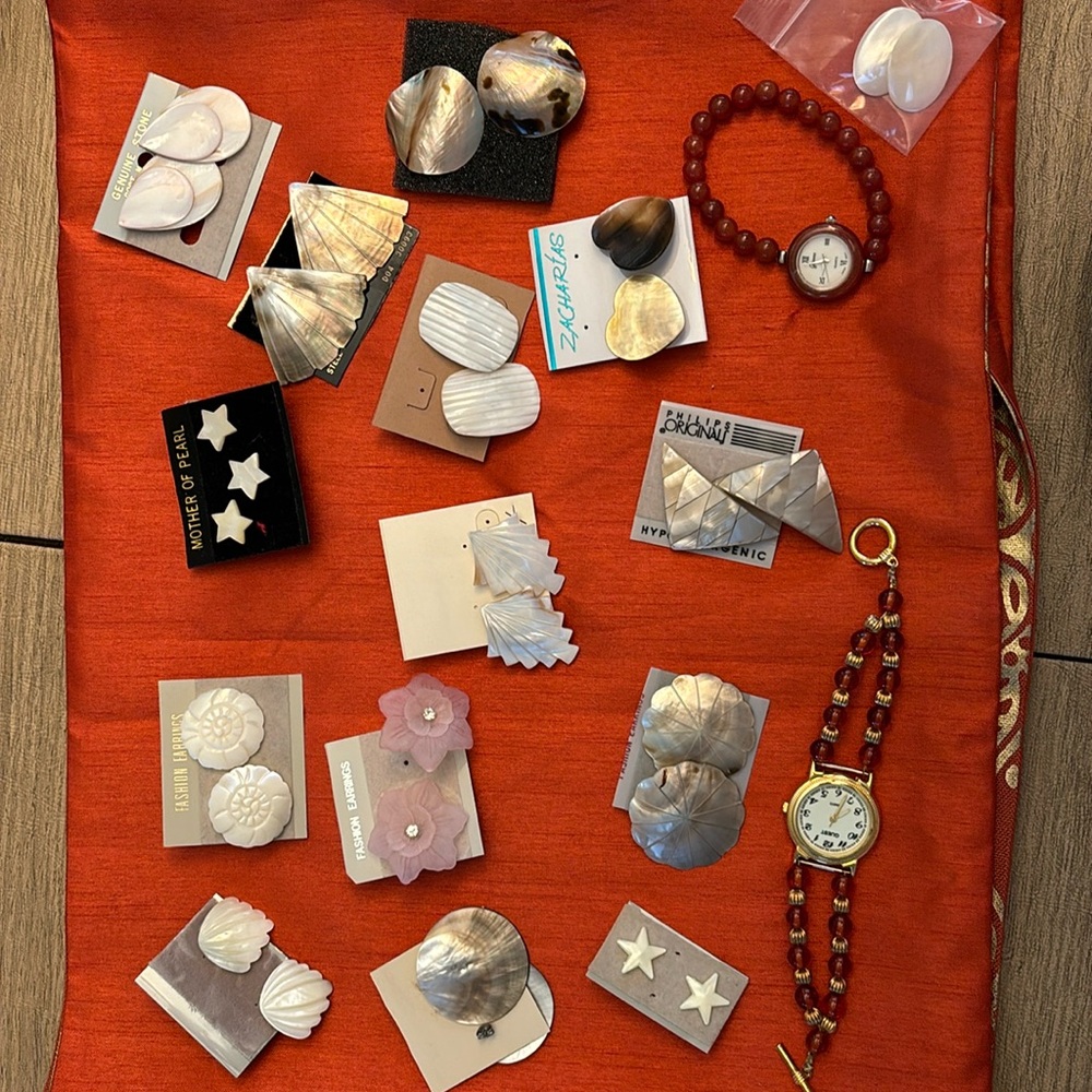 Earrings and watches